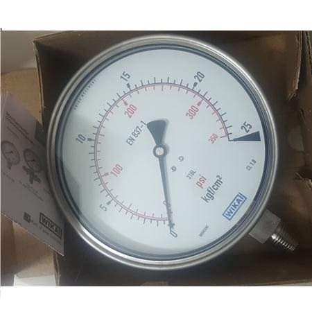 Mặt đồng hồ đo áp suất WIKA 232.50 đường kính 160mm dải đo 25 psi